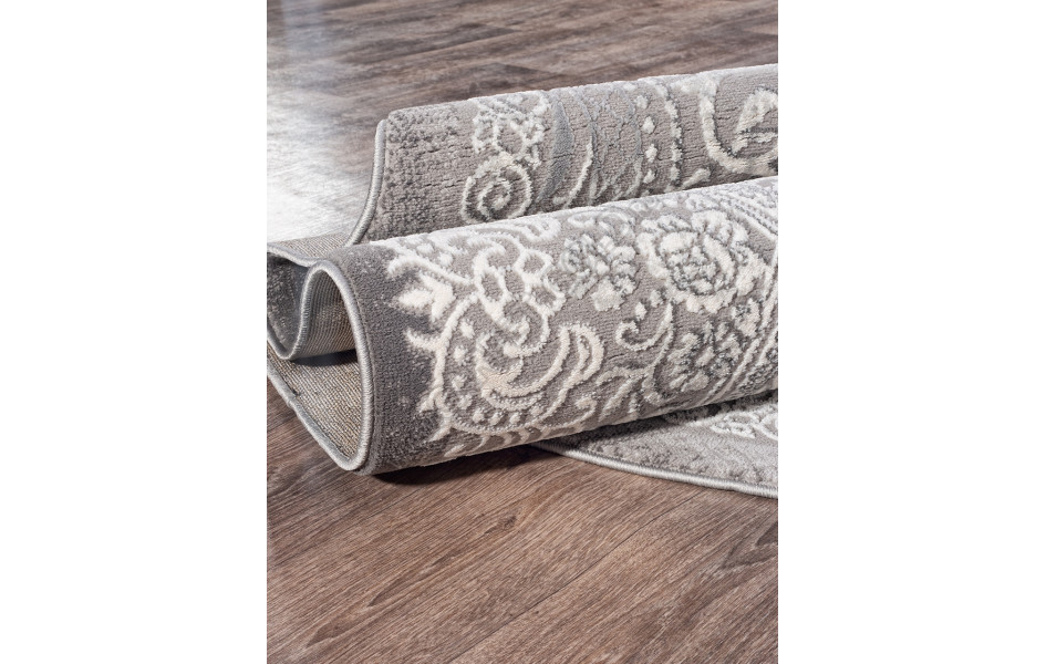 Ковер турецкий овальный 03762A GREY - коллекция ARMINA