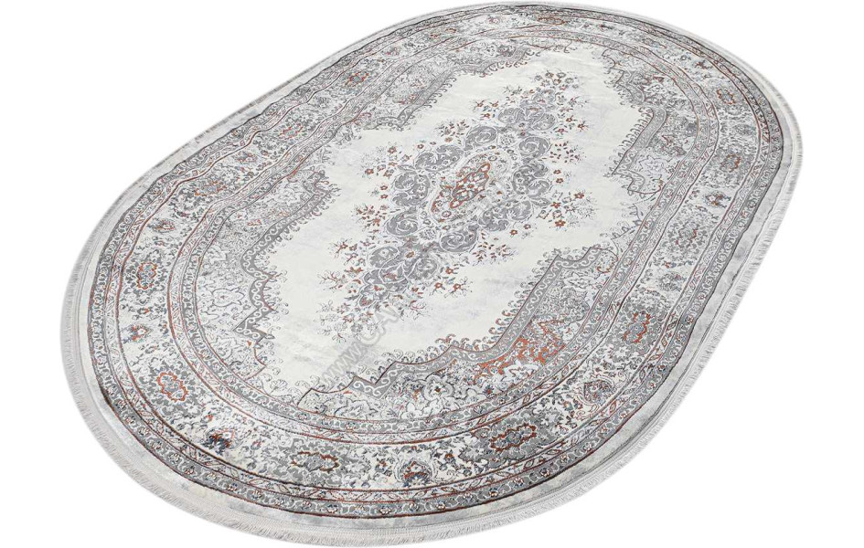 Турецкий ковер Regnum 37662B OVAL BLUE / L.GREY