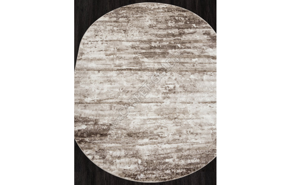 Ковер в стиле модерн F176 - BEIGE - Овал - коллекция ALABAMA
