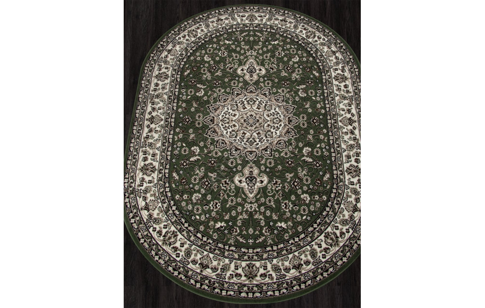Ковер D411 - GREEN - Овал - коллекция GAVANA