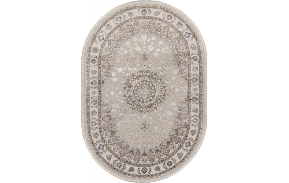 Ковер A050B - L.BEIGE / CREAM - Овал - коллекция ZARINA