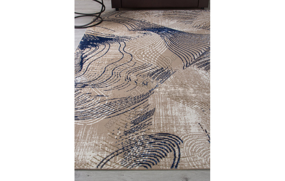 Ковер LT1156 - 735 BEIGE / NAVY - Прямоугольник - коллекция ANTEP
