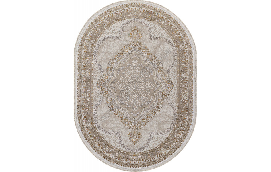 Ковер 27226A - BEIGE / BEIGE - Овал - коллекция MOSSO