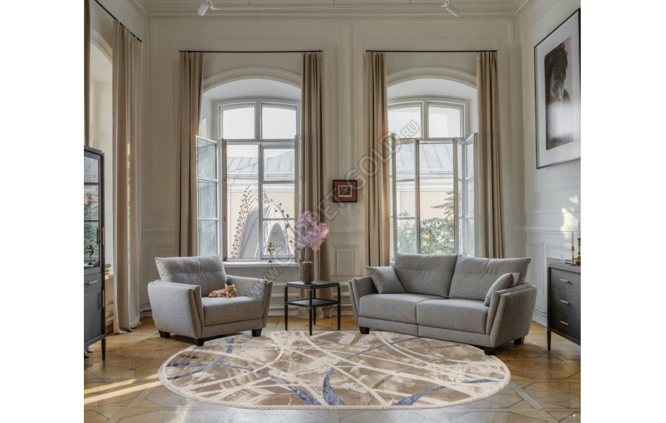 Ковер 27248A - CREAM / BEIGE - Овал - коллекция MOSSO